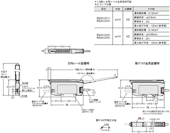 E3X-ZV / MZV 外形寸法 3 