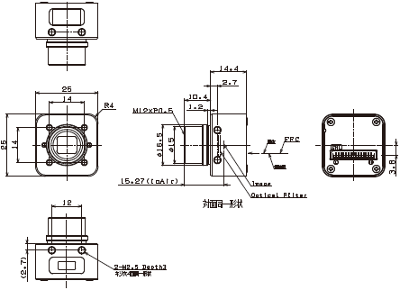 STCシリーズ（小型ボードカメラ） 外形寸法 11 