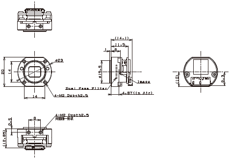 STCシリーズ（小型ボードカメラ） 外形寸法 15 