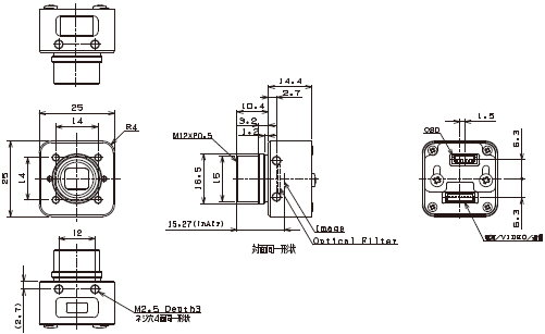 STCシリーズ（小型ボードカメラ） 外形寸法 5 