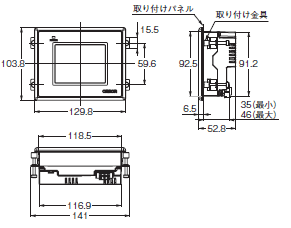 NBシリーズ（-V1） 外形寸法 1 