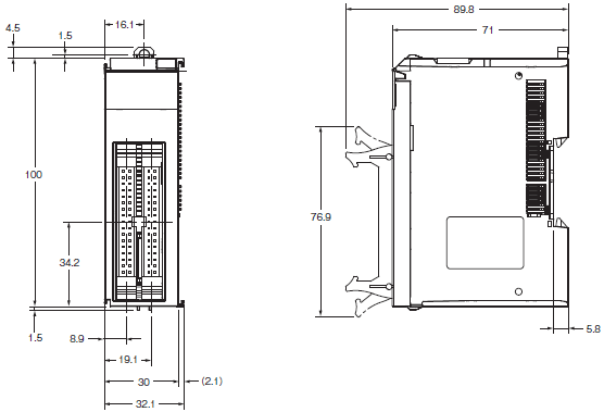 NX-HTC 외형 치수 2