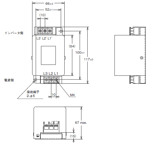 3G3MX2-V2 外形寸法 32 