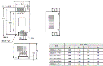3G3MX2-V2 外形寸法 33 