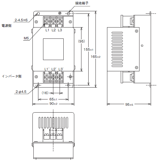 3G3MX2-V2 外形寸法 34 