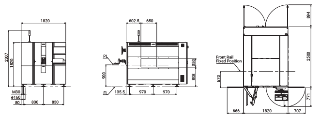 VT-X850 外形寸法 1 