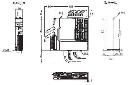R88D-1SN□-ECT-51 外形寸法 2 