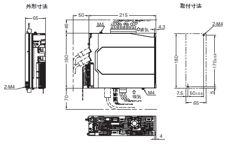 R88D-1SN□-ECT-51 外形寸法 4 