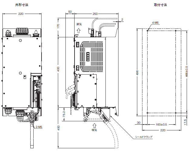 R88D-1SN□-ECT-51 外形寸法 8 