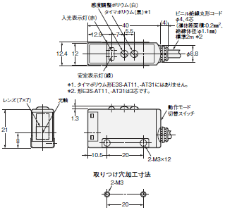 E3S-A 外形寸法 6 