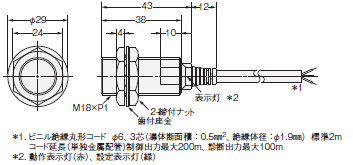 E2E スタンダードタイプ近接センサ/外形寸法 | オムロン制御機器
