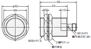 E2E スタンダードタイプ近接センサ/外形寸法 | オムロン制御機器