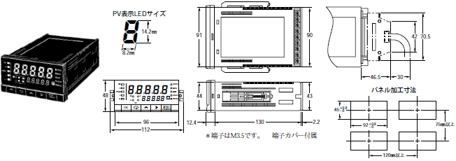K3NC 外形寸法 1 