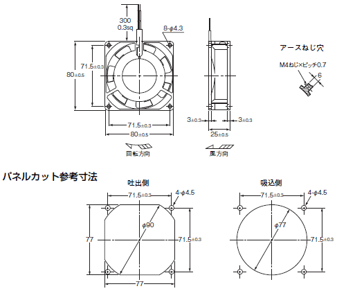 R87F / R87T 外形寸法 1 