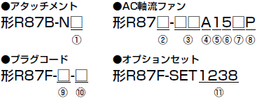 R87B 形式/種類 2 