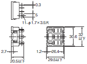 P2RFZ / P2RF, P2R, P7TF, PYFZ / PYF, PTFZ / PTF, PYD, PT, P7LF, PF, P2CF, PFA, P3G / P3GA, PL 外形寸法 60 