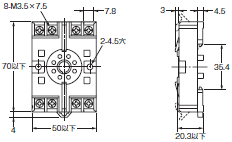 P2RFZ / P2RF, P2R, P7TF, PYFZ / PYF, PTFZ / PTF, PYD, PT, P7LF, PF, P2CF, PFA, P3G / P3GA, PL 外形寸法 77 