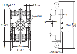 P2RFZ / P2RF, P2R, P7TF, PYFZ / PYF, PTFZ / PTF, PYD, PT, P7LF, PF, P2CF, PFA, P3G / P3GA, PL 外形寸法 84 