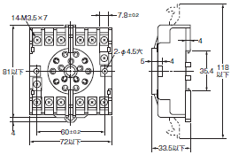 P2RFZ / P2RF, P2R, P7TF, PYFZ / PYF, PTFZ / PTF, PYD, PT, P7LF, PF, P2CF, PFA, P3G / P3GA, PL 外形寸法 85 