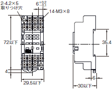 P2RFZ / P2RF, P2R, P7TF, PYFZ / PYF, PTFZ / PTF, PYD, PT, P7LF, PF, P2CF, PFA, P3G / P3GA, PL 外形寸法 23 