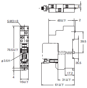 P2RFZ / P2RF, P2R, P7TF, PYFZ / PYF, PTFZ / PTF, PYD, PT, P7LF, PF, P2CF, PFA, P3G / P3GA, PL 外形寸法 3 