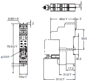 P2RFZ / P2RF, P2R, P7TF, PYFZ / PYF, PTFZ / PTF, PYD, PT, P7LF, PF, P2CF, PFA, P3G / P3GA, PL 外形寸法 5 