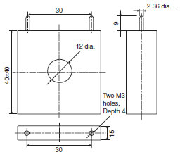 CJ1W-TC□□□ 外形寸法 5 E54-CT3_Dim