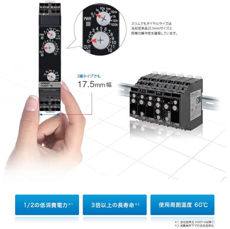 H3DT-H 電源オフディレータイマ/特長 | オムロン制御機器