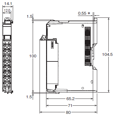 NX-HB 外形寸法 2 