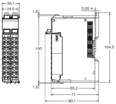 NX-TS 外形寸法 3 