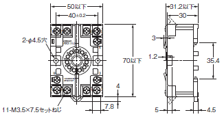 H7CC-R 外形寸法 20 