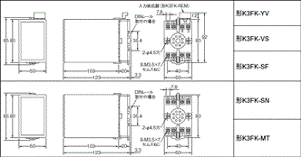 K3FK 外形寸法 2 