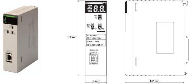 CS1W-EIP21 / EIP21S 外形寸法 2 