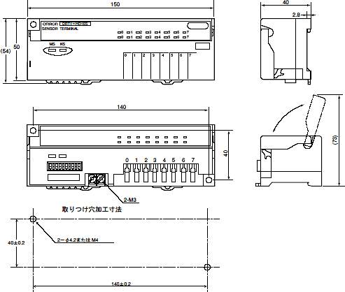 DRT1-□D16S 外形寸法 1 