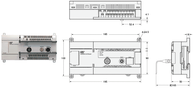 F400 V2 外形寸法 2 