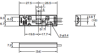 E32-HB04, E3X-DAT□-S 外形寸法 3 