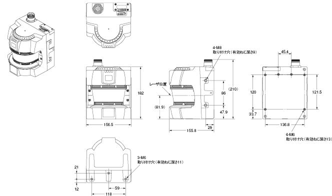 OS3101 外形寸法 2 
