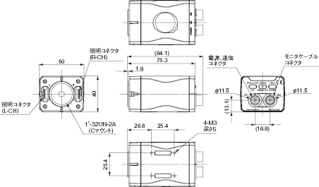 V400-F 外形寸法 2 