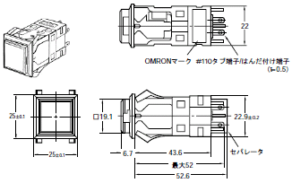 A3P 外形寸法 3 
