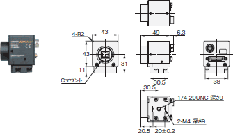 F210-C10-ETN / F500-C10-ETN / F500-C10 外形寸法 4 