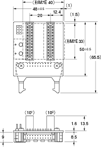 M7E(文字高さ14mm用マザーボード) 外形寸法 3 