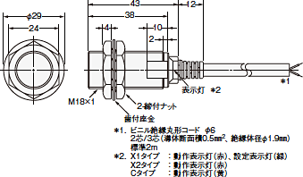 E2EM 長距離近接センサ/外形寸法 | オムロン制御機器