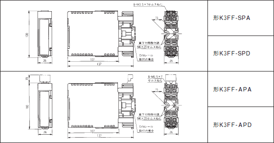 K3FF 外形寸法 10 