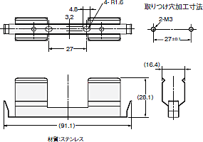 ZX-T スマートセンサ 高精度接触タイプ/外形寸法 | オムロン制御機器