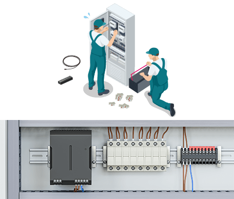 【従来】電源（480W） ＋メカ式CP ＋端子台 