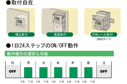 H5F デジタル・デイリータイムスイッチ/特長 | オムロン制御機器