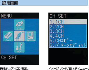 ZUV-C10シリーズ 特長 26 UV-LED照射器の設定画面