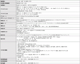 ES100X 定格/性能 3 