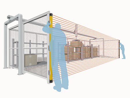 セーフティライトカーテンの光軸調整時間を短縮