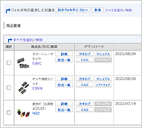 登録された商品の一覧